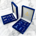 Outils de travail miniatures maçonniques un ensemble Mason Freemason Gift 9 pièces commémoratives avec Blue Box pour présent